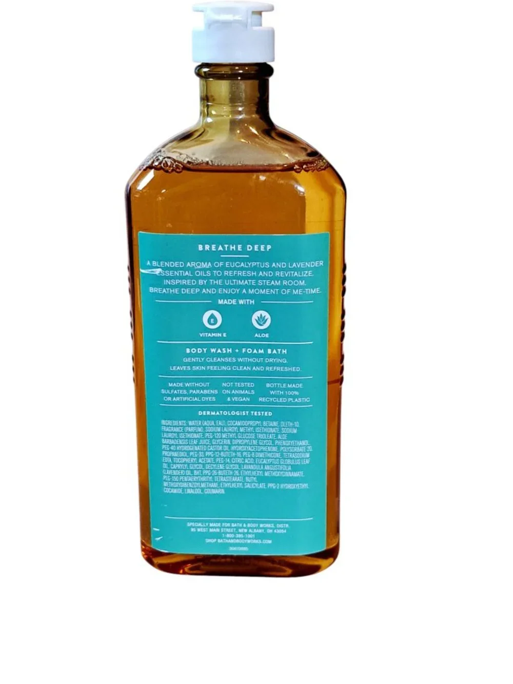 BATH & BODY WORKS AROMA BREATHE DEEP EUCALYPTUS & LAVENDER BODY WASH & FOAM BATH